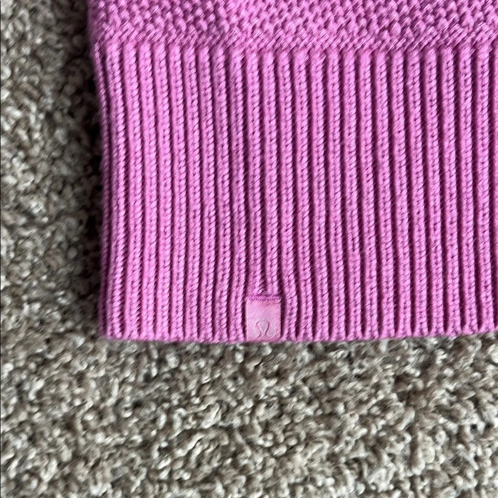 lululemon cashmere blend cashlu crossover pink open back sweater